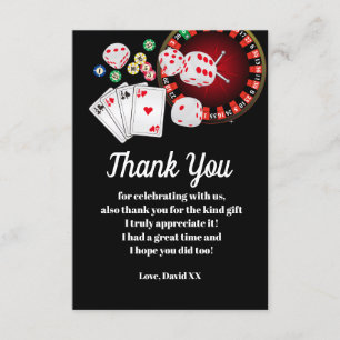 casino, poker, adulte, carte de remerciements
