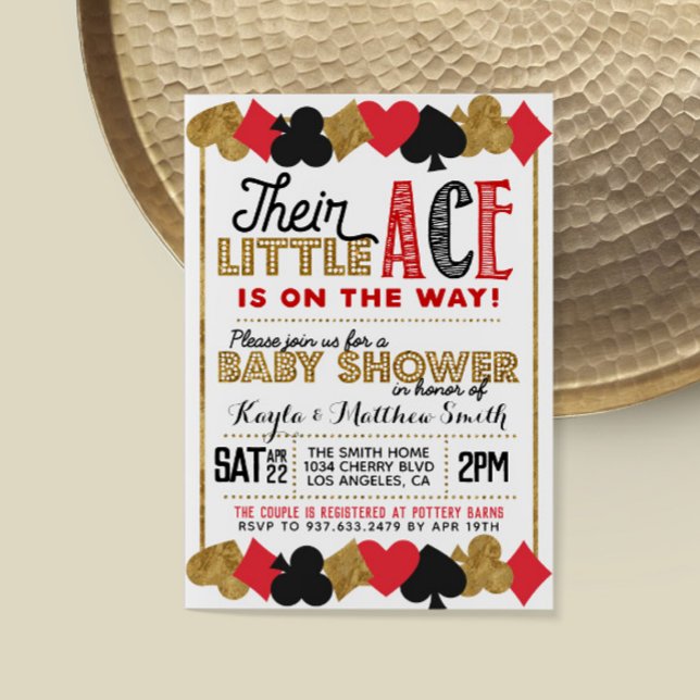 Casino Poker Bébé Coed Douche Invitation (Créateur téléchargé)