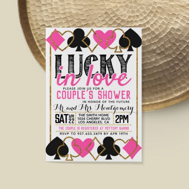Casino Poker Bridal Couple Dusche Einladung (Von Creator hochgeladen)