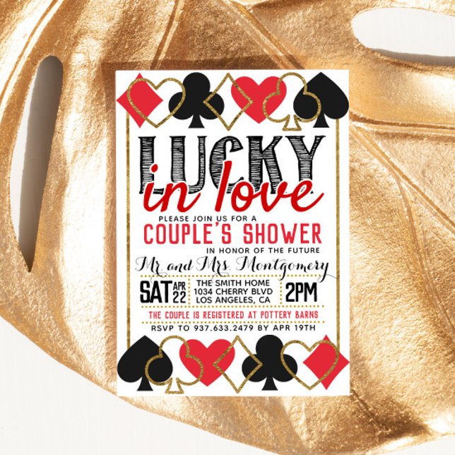Casino Poker Bridal Couple's Shower Invitation (Créateur téléchargé)