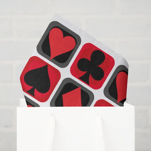 Casino Poker Card Anzug Tissue Paper Seidenpapier (Geschenktüte)