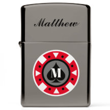 Casino Poker Chip benutzerdefinierte Monogramm Zip
