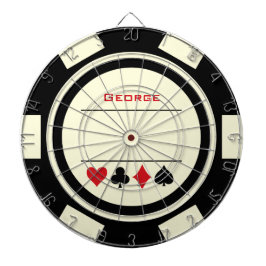 Casino Poker Chip Black Off White Vegas Dartscheibe