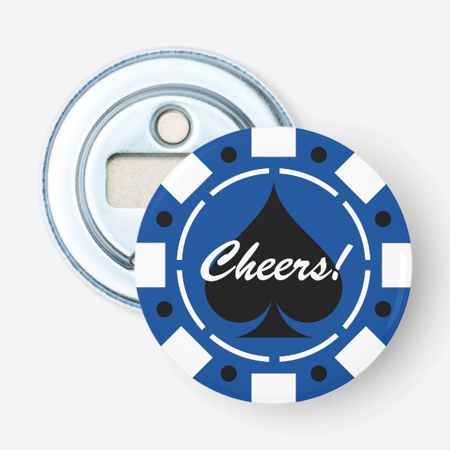 Casino Poker Chip Öffnung mit benutzerdefiniertem  Flaschenöffner (Vorderseite)
