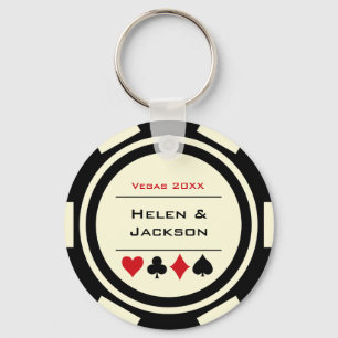 Casino Poker Chip Schwarz Offweiße Gastgeschenk Ho Schlüsselanhänger