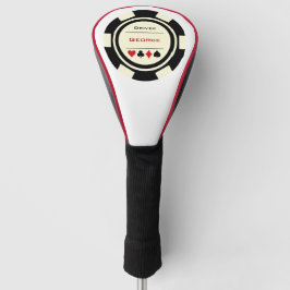 Casino Poker Chip Schwarz Von der subtropischen Ve Golf Headcover