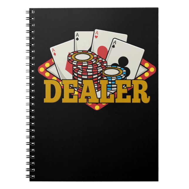 Casino Poker Dealer Notizblock (Vorderseite)