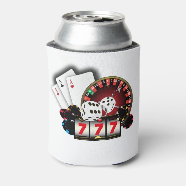 Casino, Poker, Erwachsenenartikel Dosenkühler (Kanne Rückseite)