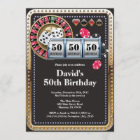 Casino Poker Invitation Anniversaire Carte de jeu