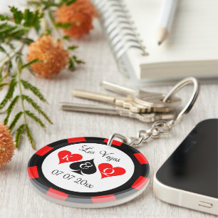 Casino poker jeton pièce personnalisée porte - clé