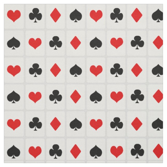 Casino Poker Kartenzeichen Muster Stoff (Muster)
