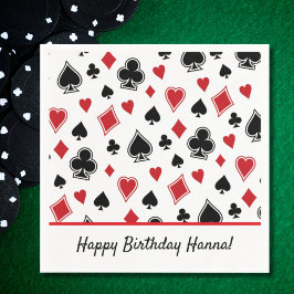 Casino Poker Themenkarte Zum Geburtstag Serviette