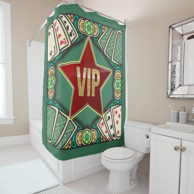 Casino Poker VIP SHOWER CURTAIN Duschvorhang (Beispiel)
