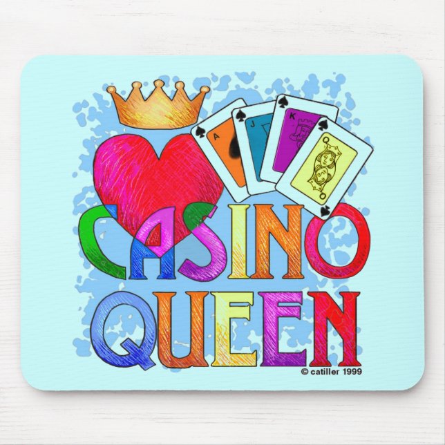 Casino Queen Blue Mouse Pad Mousepad (Vorne)