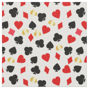 Casino Rot, Black and Gold Card Anzug Gambling Stoff