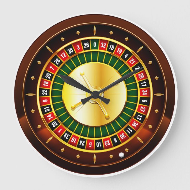 Casino Roulette Große Wanduhr (Vorderseite)