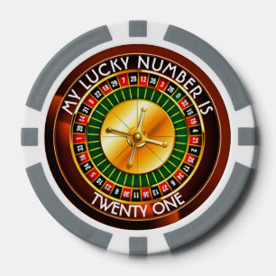 Casino Roulette Rad mit Ihrer Glückszahl Pokerchips