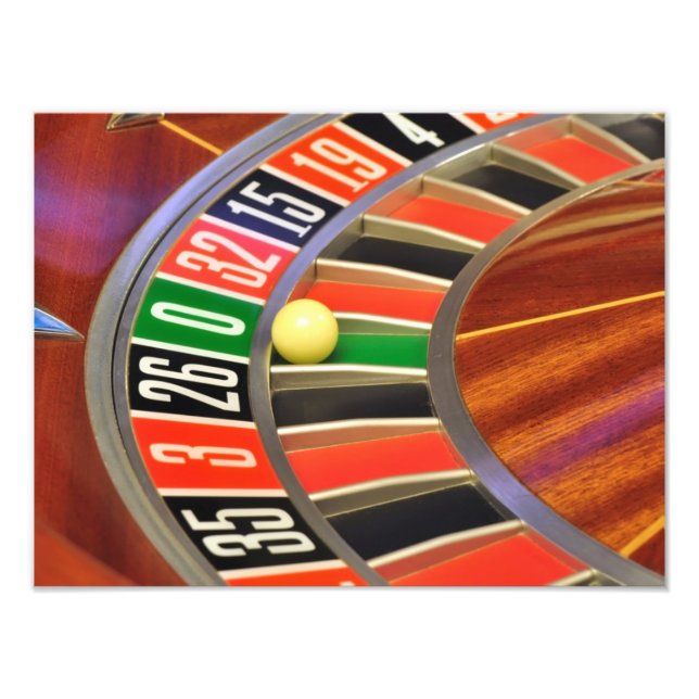 Casino Roulette Radkugel Zahl Null Spiel Fotodruck (Vorne)