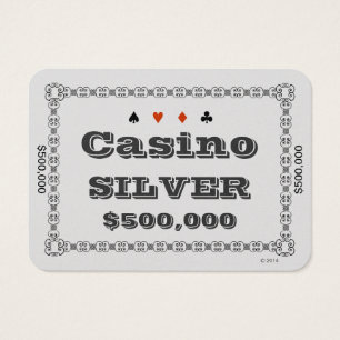 Casino ~SILVER~ Poker Chip Plaque $500K (100ct)