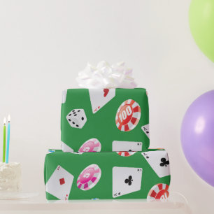 Casino, Spiele Zubehör Muster 4 Geschenkpapier