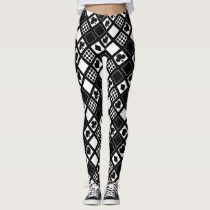 Casino Spielkarten Anzug Rodelbahn mit Aussicht Leggings
