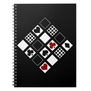 Casino Spielkarten Anzug Wandern im Tessin Notizblock