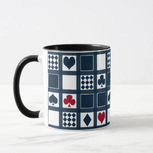 Casino Spielkartenfarben Herz Kreuz Pik Treff Tasse