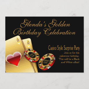 Casino-Style-Party BITTE FRAGEN SIE MICH, NAMEN AU Einladung