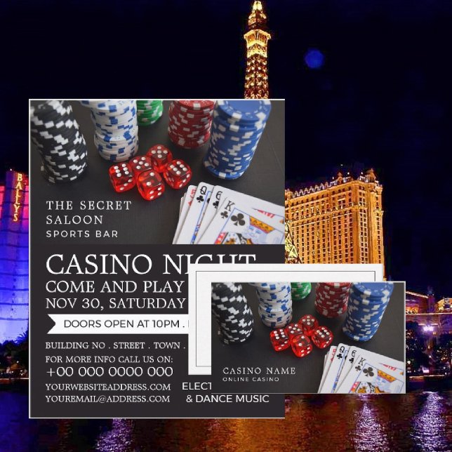 Casino Szene, Casino Night, Gaming Industry Flyer (Von Creator hochgeladen)