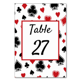 Casino Theme Las Vegas Wedding Tischnummer