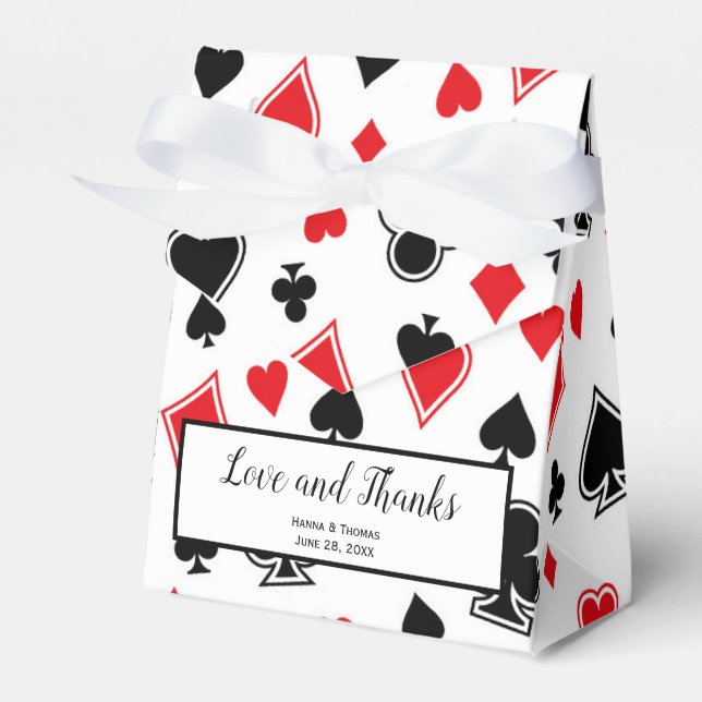 Casino Theme Las Vegas Wedding Vielen Dank Geschenkschachtel (Vorderseite)