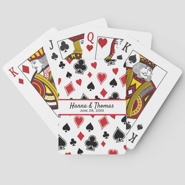 Casino Theme Las Vegas Wedding Vielen Dank Spielkarten (Rückseite)