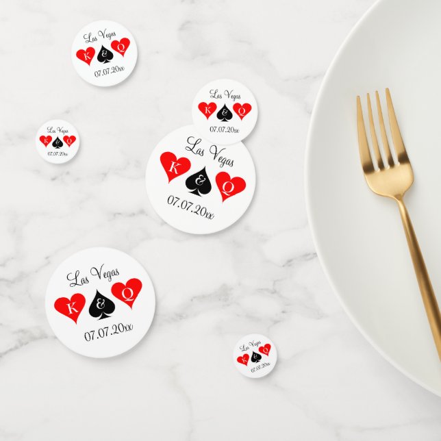 Casino themed Vegas Hochzeit maßgeschneiderte mono Konfetti (Gruppe)