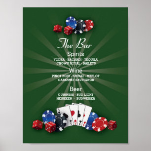 Casino Vegas Empfang Bar Event signieren Poster