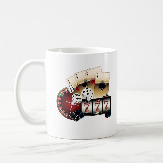 Casino, Vegas, Poker, Glücksspiel, Erwachsene Kaffeetasse (Links)