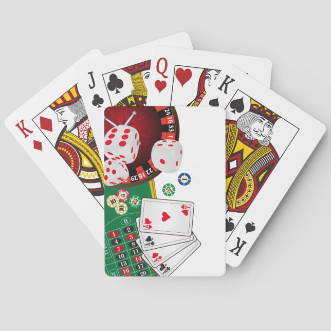 Casino, Vegas, Poker, Glücksspiel, Erwachsene Spielkarten (Rückseite)