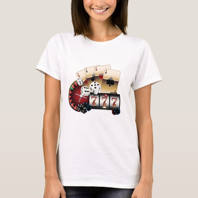 Casino, Vegas, Poker, Glücksspiel, Erwachsene T-Shirt (Vorderseite)