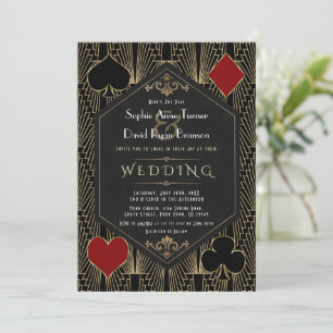 Casino Vegas Roaring 20er Gatsby Art Deco Hochzeit Einladung