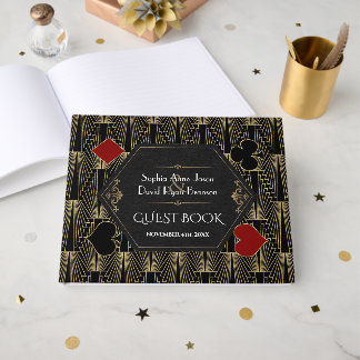 Casino Vegas Roaring 20er Gatsby Art Deco Hochzeit Gästebuch