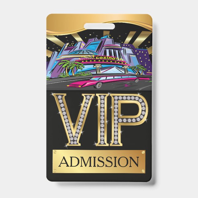 CASINO VIP Lanyard ABZEICHEN Ausweis (Vorderseite)