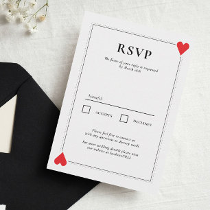 Casino Wedding RSVP Card Karte
