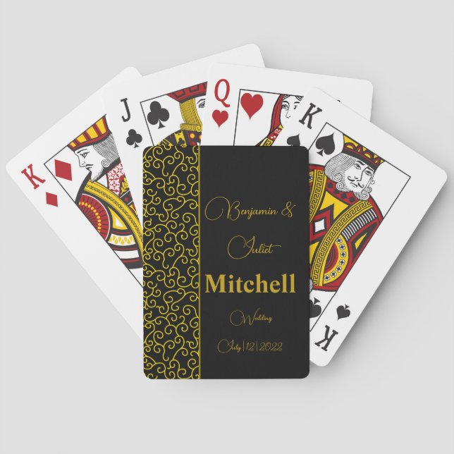 Casino Wedding Theme Gefallen Spielkarten (Rückseite)