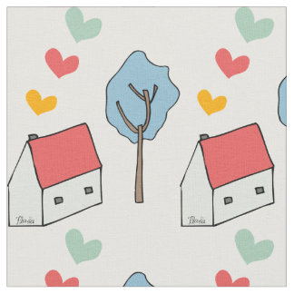 Casita corazones stoff