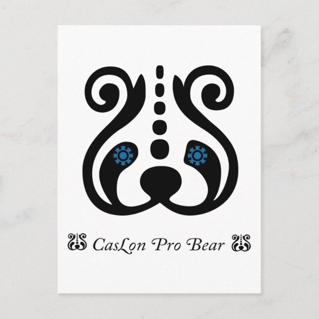 Caslon Pro Bear Postkarte (Vorderseite)