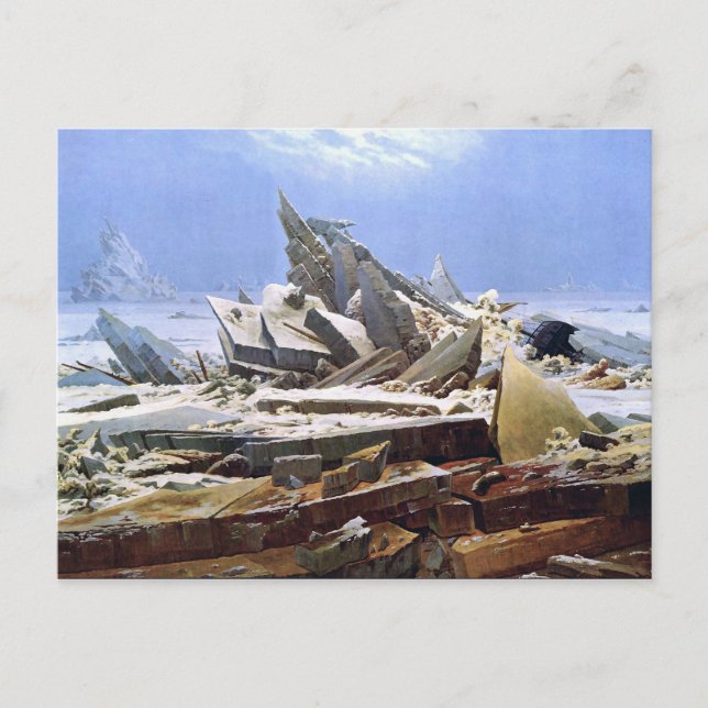 CASPAR DAVID FRIEDRICH - Das Meer des Eises 1824 Postkarte (Vorderseite)