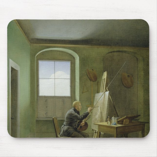 Caspar David Friedrich in seinem Studio, 1811 Mousepad (Vorne)