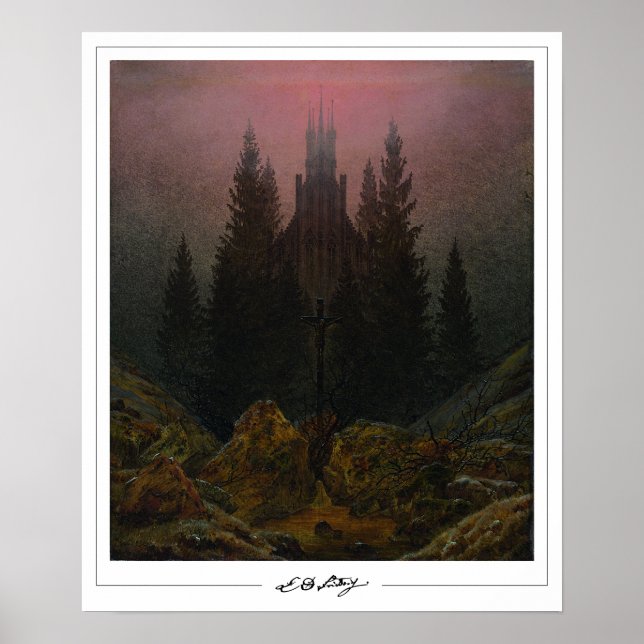 Caspar David Friedrich Zedign Art Poster #3 (Vorne)
