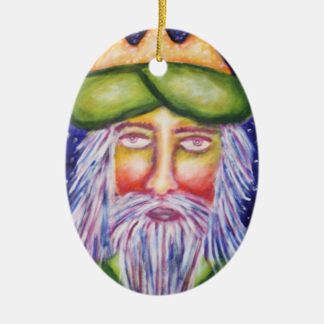 "Caspar" drei Könige Christmas Art Keramikornament (Vorne)