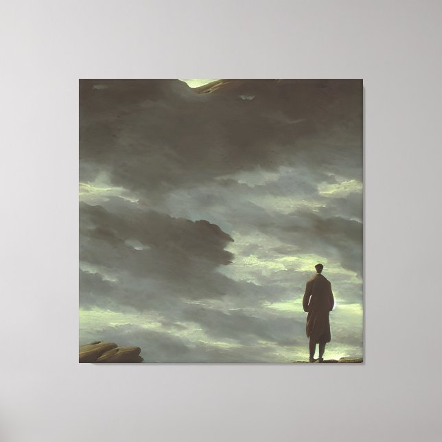 Caspar Friedrich Wanderer über dem Nebelmeer Leinwanddruck (Vorderseite)