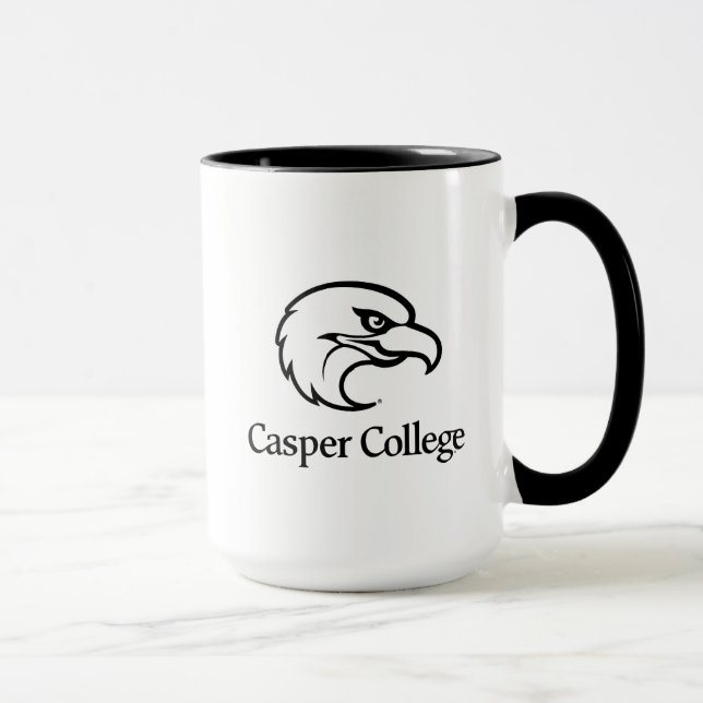 Casper College Text-Logo Tasse (Rechts)